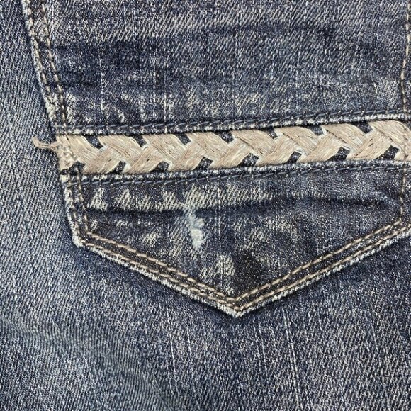 Decree Jeans Boot Cut Womens 5 Blue Dark Wash Stretch Denim Casual Juniors - Picture 6 of 12